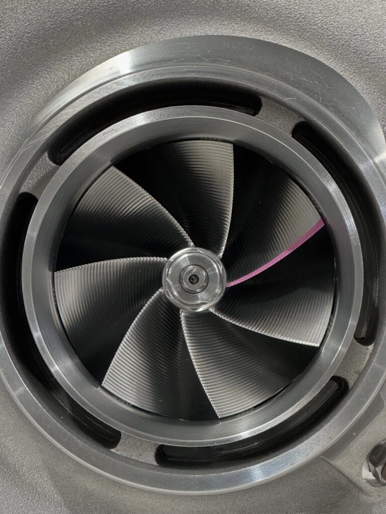 Billet compressor wheel close-up