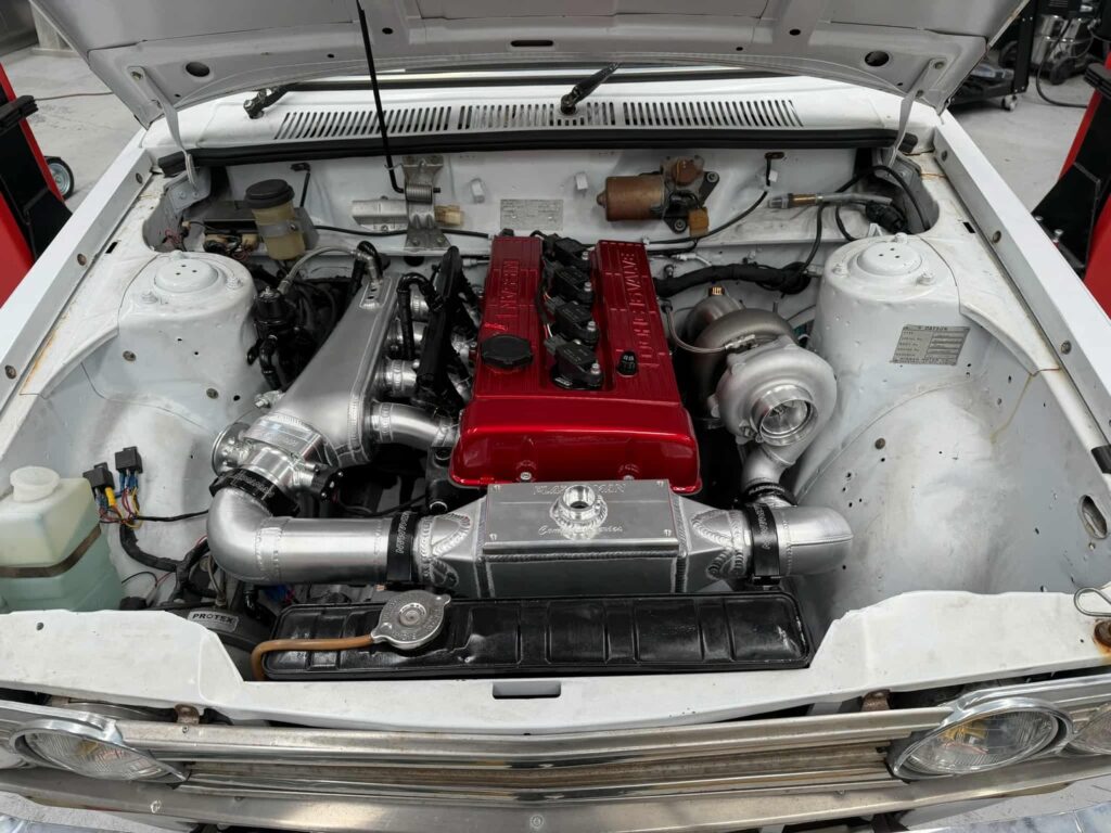 Nissan RB26DETT engine bay with Procharge turbo